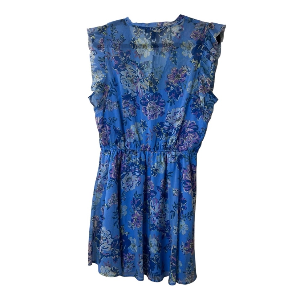 Steve Madden Allie Floral Blue Dress Sz L - Picture 5 of 11